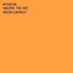 #FD9F3E - Neon Carrot Color Image